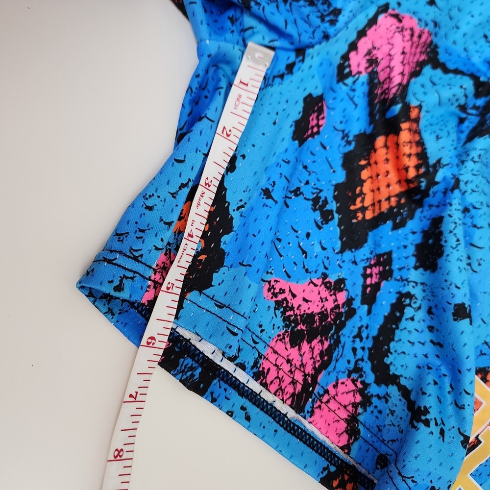 Inaka Power Snake Print Mesh Athletic Shorts Men's S Blue Orange Pink - Picture 8 of 10